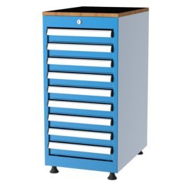 Dulap metalic Seria 1000 cu 9 sertare, 410x570x830mm