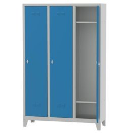 Vestiar metalic cu 3 usi si 6 rafturi 1180x400x1850mm