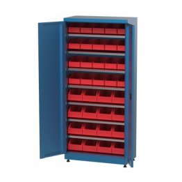 Dulap metalic cu 7 rafturi si 36 cutii depozitare, 920x450x2000mm