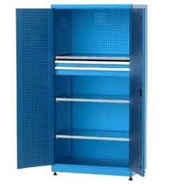 Dulap metalic cu panou scule, 2 sertare si 3 rafturi, 1010x615x2000