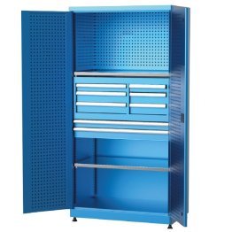 Dulap metalic cu panou scule, 8 sertare si 2 rafturi, 1010x615x2000