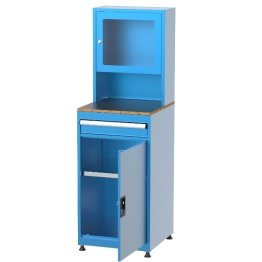 Dulap calculator industrial pentru monitor 17" cu 1 sertar si 1 raft, 560x570x1700mm