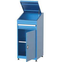 Dulap metalic cu 1 sertar, 1 raft si pupitru 560x570x1200mm