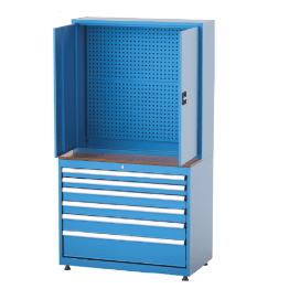 Dulap metalic cu panou scule si 6 sertare, 1010x570x1800mm