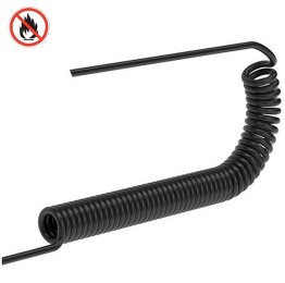 Furtun spiralat ANTIFOC MODY FLAMEX din PUR fara racorduri, 10 mm