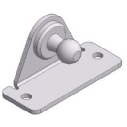 Prindere cu placa cu bila, tip BA 30, Ø10mm, INOX VA4, W.1.14404 / AISI 316