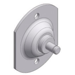 Prindere placa cu tija, tip BA 20, Ø8mm, INOX VA4, W.1.14404 / AISI 316