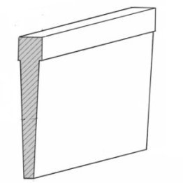 Electrod electroeroziune GRAFIT forma de pana CP-1500, L=300mm