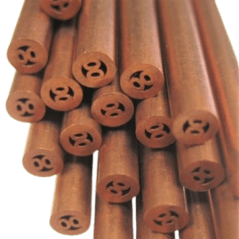 Electrod electroeroziune multicanal tip B din CUPRU 150/2.6mm