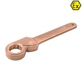 Cheie cu clichet in 12 canturi ATEX bronz special 19 mm