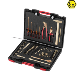 Set BAZA 44 scule ATEX bronz special si cupru-beriliu in valiza