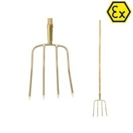 Furca pentru materiale organice ATEX bronz special cu maner