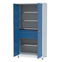 Dulap metalic cu 3 sertare si 4 rafturi 1000x500x2000mm