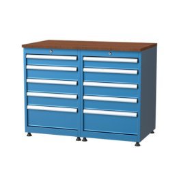 Banc de lucru cu 10 sertare 1120x600x850mm