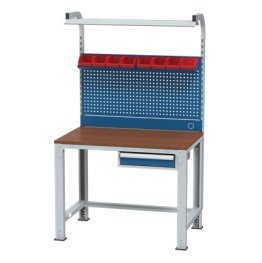 Banc de lucru port scule cu sistem de iluminare, 8 cutii depozitare si1 sertar 1120x700x850mm