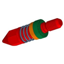 Varf snec unic sens pentru cauciuc siliconic liquid