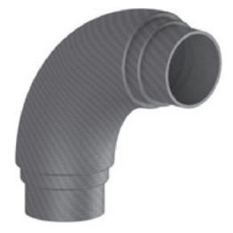 Racord curbat R40 fibra carbon 90° teava ∅30mm