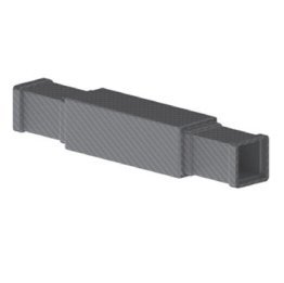 Racord fibra carbon drept teava patrata 40x40 mm