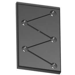 Placa de alunecare din otel ANFOR seria E40.15, 150x300 mm