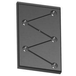 Placa de alunecare din otel ANFOR seria E40.16, 100x200 mm