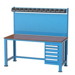 Banc de lucru port scule cu 5 sertare si 13 cutii 1700x700x850mm