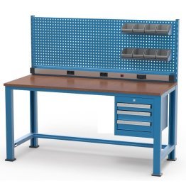Banc de lucru cu instalatie electrica cu 3 sertare si 8 cutii 1700x700x850mm