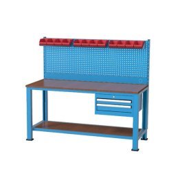Banc de lucru port scule cu 2 sertare si 12 cutii depozitare1700x700x850mm