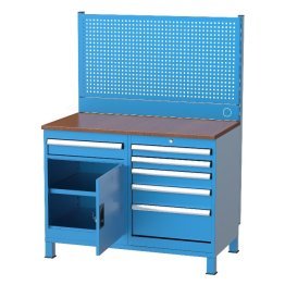 Banc de lucru port scule cu 6 sertare si dulap 1120x600x850mm