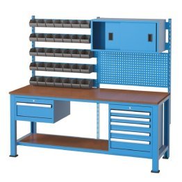 Mobilier cu banc de lucru integrat cu 3 dulapuri, 2000x700x2000mm