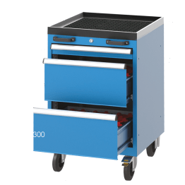 Dulap metalic mobil cu 3 sertare scule CNC 560x570mm