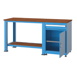 Banc de lucru cu 1 sertar si 1 dulap cu raft 1700x600x850mm