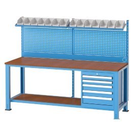 Banc de lucru port scule cu 5 sertare si 14 cutii 2000x700x850mm