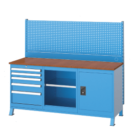 Banc de lucru port scule cu 5 sertare si 1 dulap 1700x600x850mm