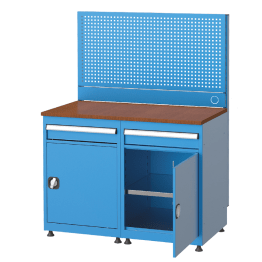 Banc de lucru port scule cu 2 sertare si 2 dulapuri 1120x600x825mm