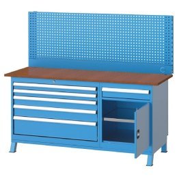 Banc de lucru port scule cu 6 sertare si 1 dulap 1700x600x850mm