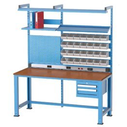 Banc de lucru asamblare cu 2 sertare si 28 cutii 1700x700x850mm