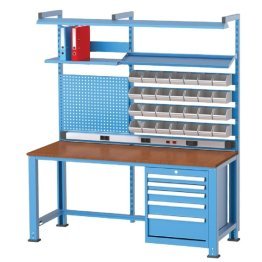 Banc de lucru asamblare cu 5 sertare si 28 cutii 1700x700x850mm