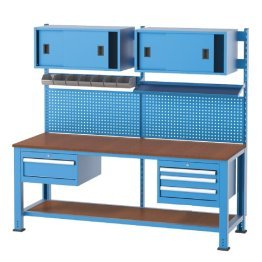 Mobilier cu banc de lucru integrat cu 4 dulapuri, 2000x700x2000mm