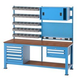 Mobilier cu banc de lucru integrat cu 3 dulapuri, 2000x700x2000mm