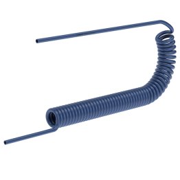 Furtun spiralat aer comprimat MODY din PUR fara racorduri, albastru, 6 mm