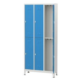 Vestiar metalic pe doua niveluri cu 6 usi 11800x400x2000mm