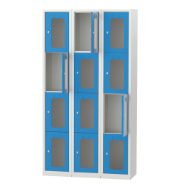 Dulap metalic usi plexiglas cu 12 fisete 990x400x1950mm