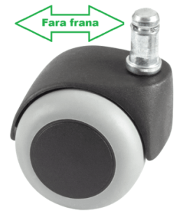 Roata fara frana cu bandaj de rulare din cauciuc