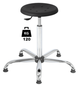 Taburet industrial STOOL Standard poliuretanWLL=120kg H=560-810mm cu suport