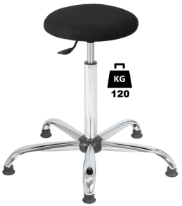 Taburet industrial STOOL Standard textil WLL=120kg H=585-835mm negru industrial