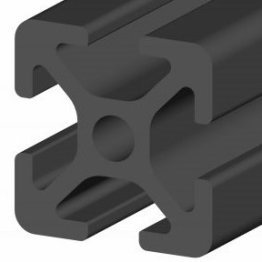 Profil aluminiu compatibil ITEM 20x20 Sistem 20 canal 5, Negru, L= 3000mm