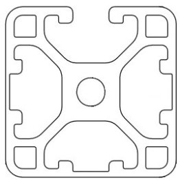 Profil aluminiu compatibil ITEM 30x30 Sistem 30 LIGHT Canal 6, 3 laturi inchise