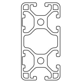 Profil aluminiu compatibil ITEM 30x60 Sistem 30 LIGHT Canal 6, 1 latura inchisa