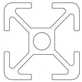 Profil aluminiu compatibil ITEM 30x30 Sistem 30, Canal 8