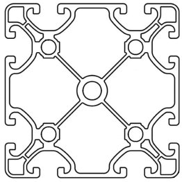 Profil aluminiu compatibil ITEM 80x80 Sistem 40 Eco, Canal 8